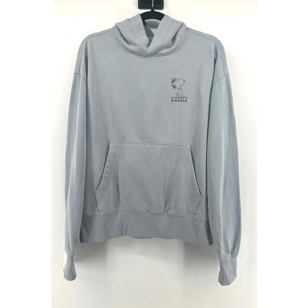 American Eagle x Peanuts Snoopy Pullover Hoodie Women's Size XS Blue Gray